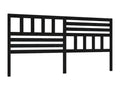 Black Headboard 186x4x100 cm Solid Pine Wood QSAF34525