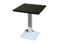 Chicyla 70cm Square Bar Table in Black Wood and White Steel Legs TIPJ94604