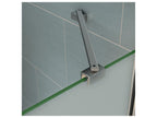 Walk-in shower screen 100x200cm - 8mm tempered sandblasted glass - With 45cm corner fixing bar JAXM26830