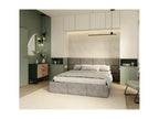 Domopure 160x200 cm storage bed with Domopure lift-up slatted base, Light Grey HRAR87582