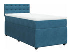 Chicyla bed base with blue 80x200 cm velvet mattress DPTU12849