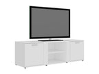 White TV stand 120x34x37 cm Chipboard PWKF64660