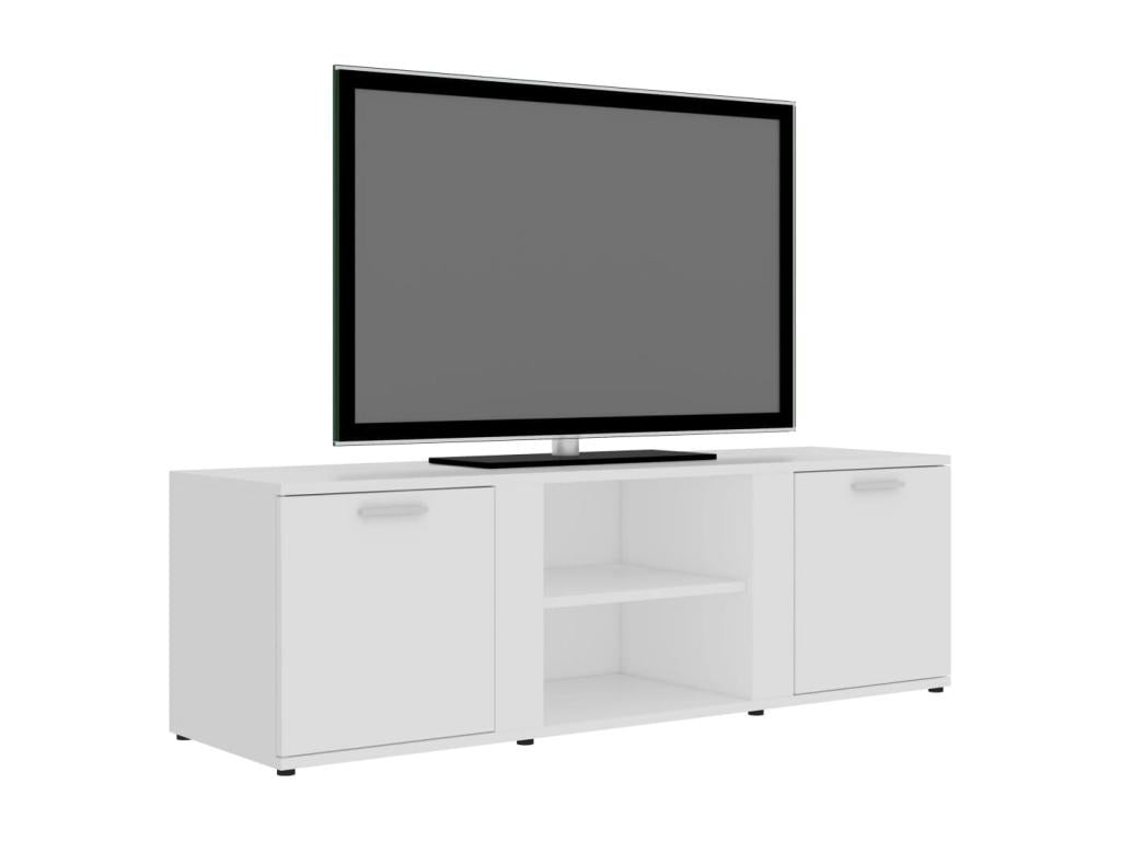 White TV stand 120x34x37 cm Chipboard PWKF64660