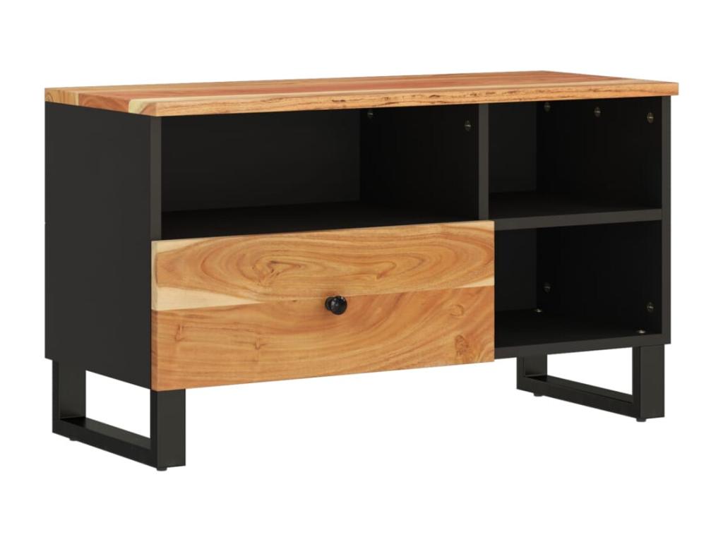TV stand 80x33x46 cm solid Domopure wood and engineered wood CLWX20815