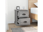 Chicyla bedside tables, 2 pcs, grey, 39x39x47.5 cm, engineered wood, IFQM13737