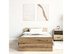 Handcrafted oak bed frame without mattress, 100x200 cm, TLRA76119