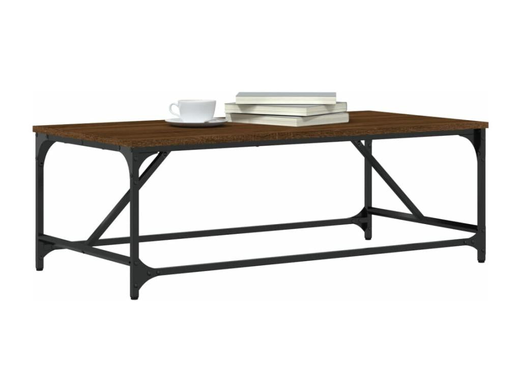 Coffee table, brown oak, 100x50x35 cm, engineered wood, AFCR26198