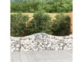 Arched gabion baskets, 11 pieces, 200x50x60/80 cm, galvanized iron, IOGM30276