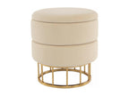 ZASE handmade stool 37.5x37.5x41 ivory NSDN34430