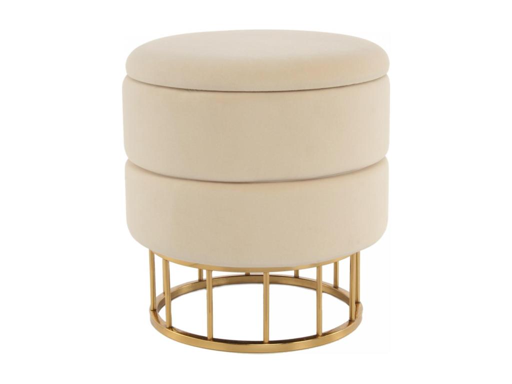 ZASE handmade stool 37.5x37.5x41 ivory NSDN34430