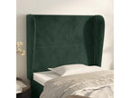 Headboard with wings, Dark Green, 93x23x118/128 cm, Velvet, QOXK94994