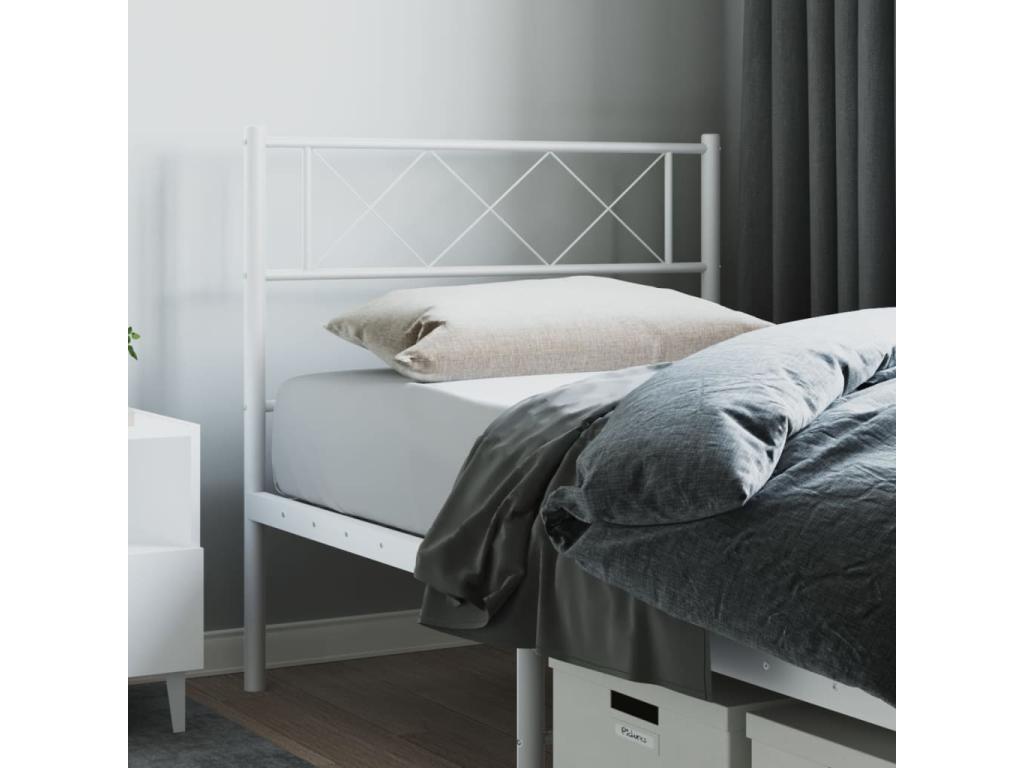 White metal headboard 100cm PZQA60286