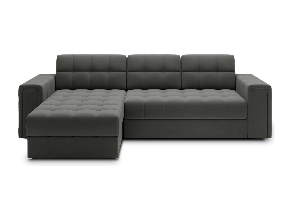 Domopure reversible and convertible corner sofa – Elegance and practicality combined – Dark Grey VBUD82851