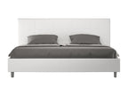 Domopure storage bed, 200x200 cm, white faux leather, Domopure CIXJ32568