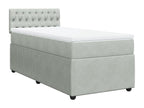 Chicyla bed base and mattress, light grey, 90x190 cm, velvet, TUOM37062