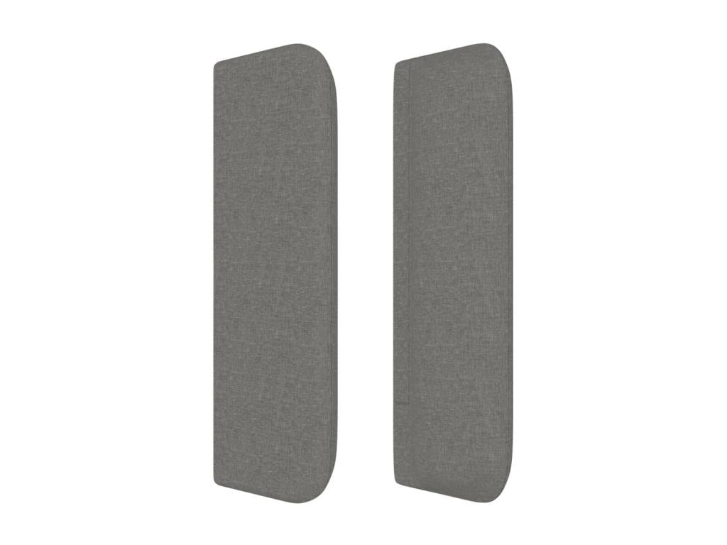 Headboard with wings, Dark Grey, 147x16x78/88 cm, Fabric BHRG61785