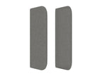 Headboard with wings, Dark Grey, 147x16x78/88 cm, Fabric BHRG61785