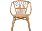 Chicyla - Set of 2 natural rattan dining chairs FBUN30779