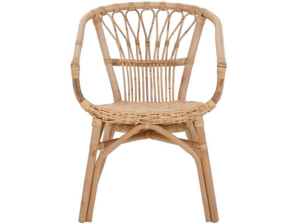 Chicyla - Set of 2 natural rattan dining chairs FBUN30779