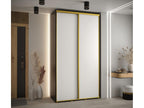 Domodure 1 Sliding Door Wardrobe 235.2/140/45 2 Doors Black/White/Gold ILNW60375
