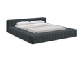 Upholstered bed in bouclé fabric 160x200 - steel - Domopure AJEL67615