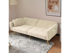 Convertible sofa with adjustable backrest - 2 seater - bouclé fabric - Beige UZNZ22754