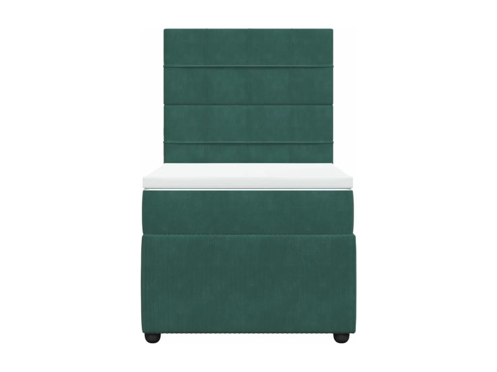 Chicyla bed base with dark green mattress 100x200 cm VVJF03887