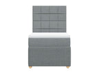 Chicyla bed base with light grey mattress 80x200 cm fabric QMFX00476