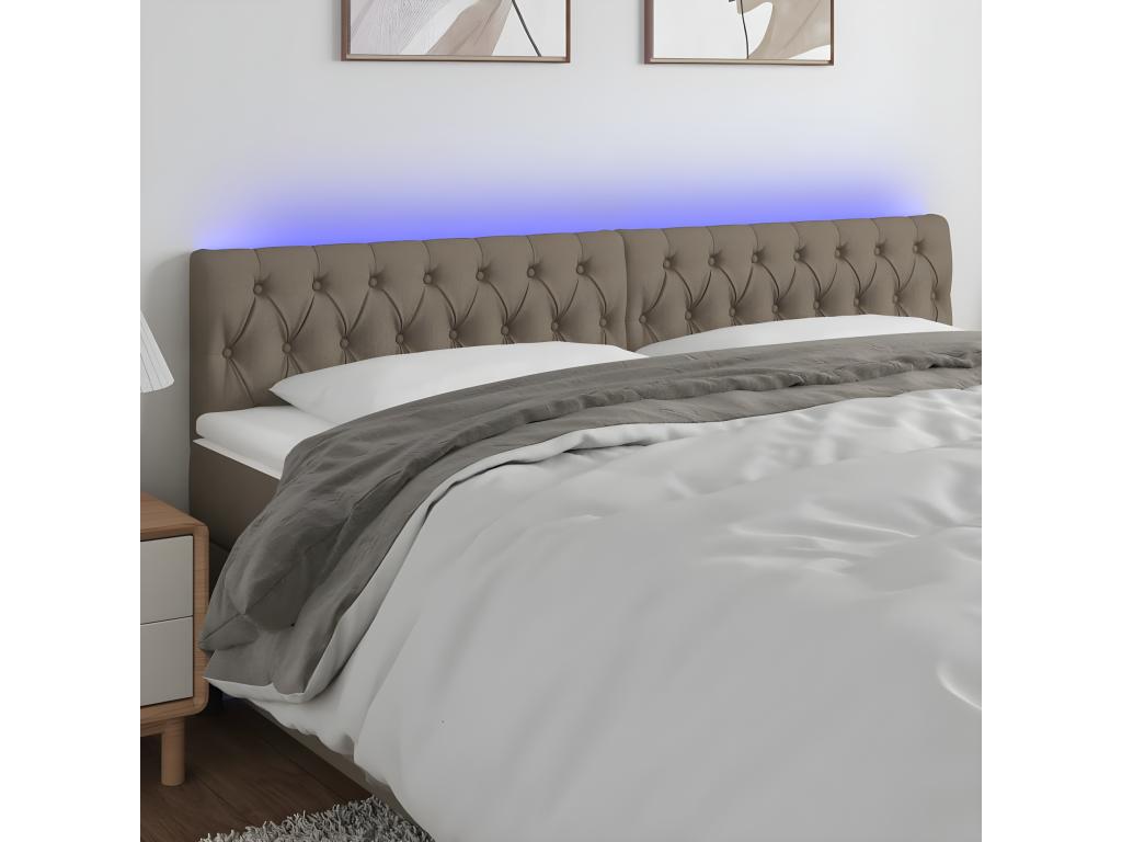 Domopure LED Headboard 200x7x78/88 cm Fabric JONA88290