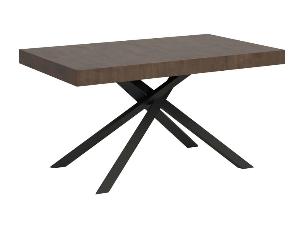 Karida extendable table 90x140/244 cm, walnut finish, anthracite legs UBEE61100