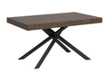 Karida extendable table 90x140/244 cm, walnut finish, anthracite legs UBEE61100