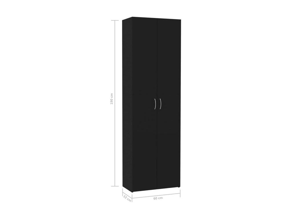 Black office cabinet 60x32x190 MNDJ33329