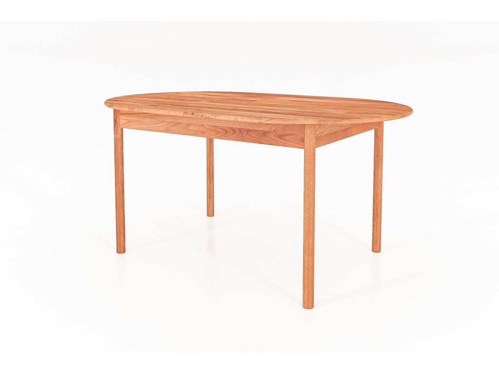 Domopure - Oval table with extension in natural oiled beech heartwood 80x140 HJEO73551
