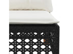 9-piece garden furniture set with cushions, black resin wicker PUOQ22009