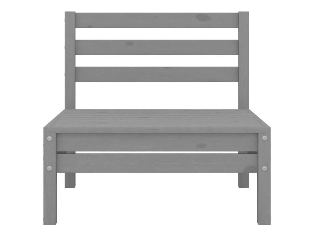 Central garden sofa Gray Solid pine wood 2 TDSY07062