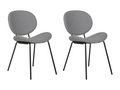 Set of 2 Chicyla dining chairs, black/white, JOVK91918