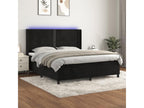 Domopure bed base with mattress and LED, black, 180x200 cm, velvet, PIKN38843