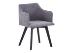 Chicyla Scandinavian Velvet Armchair 76cm Grey SFNY57149