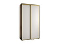 Domodure 1 Sliding Door Wardrobe 235.2/140/45 2 Doors Black/White/Gold ILNW60375
