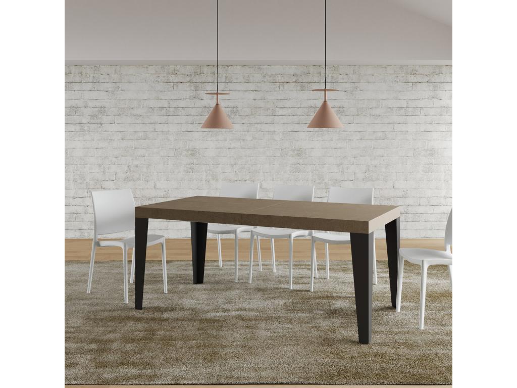 Extendable table 90x180/440 cm Flame Premium Meublori anthracite legs