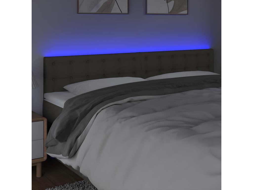 Chicyla LED Headboard 200x5x78/88 cm Fabric LVFI70725