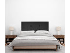 Domopure Aqualine fabric headboard with 2 Domopure button details, 90x105cm, with legs, for 80/90cm beds - Black TVDC19058
