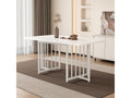 Modern dining table for 4 to 6 people - 158x76x75 cm - Particleboard - White VRKO63763