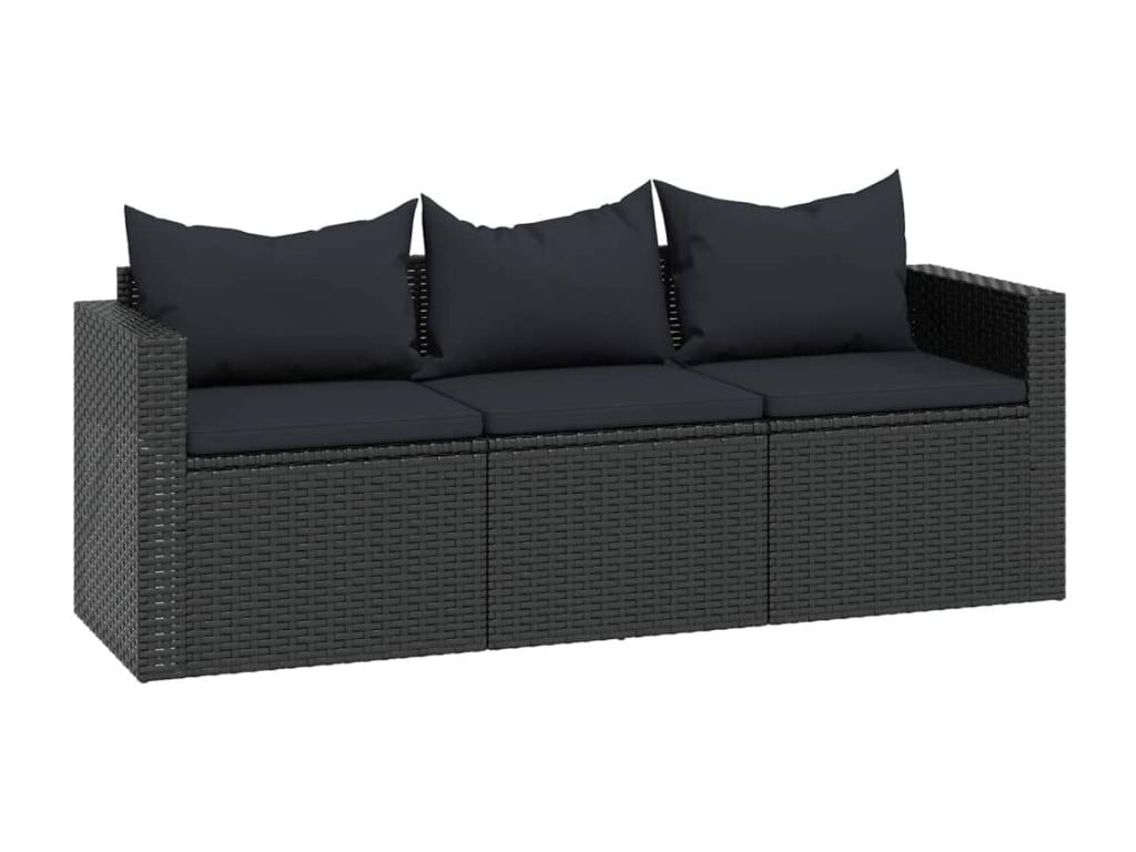 Black Wicker Resin Garden Furniture Set JZFJ15250