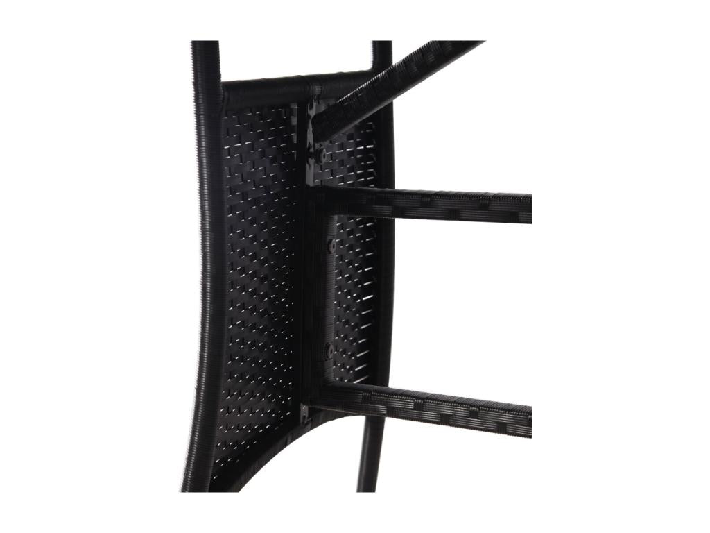 Chicyla Premium - Black Garden Table 80x80x74 cm Woven Resin IDDL30091
