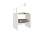 White bedside table 40x30.5x40 Solid pine wood 2 VVVM48205