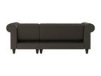 Chicyla - Sofa bed with chaise longue in dark brown microfiber SPHU57473