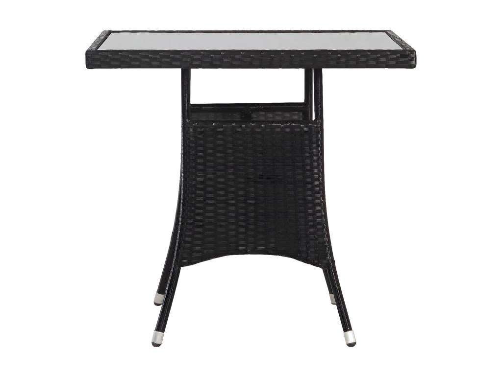 Chicyla Premium - Black Garden Table 80x80x74 cm Woven Resin IDDL30091
