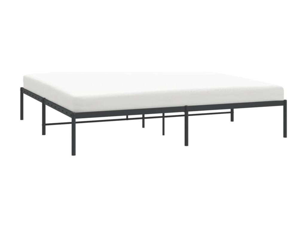 Black metal bed frame 200x200 cm RXIO84082