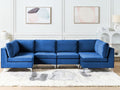 Chicyla Modular U-Shaped Sofa, Navy Blue Velvet, 6-Seater, Chicylaétrique ARFD82440